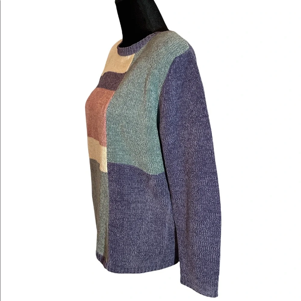 VINTAGE ALFRED DUNNER GEOMETRICAL SWEATER PETITE MEDIUM - Picture 4 of 6